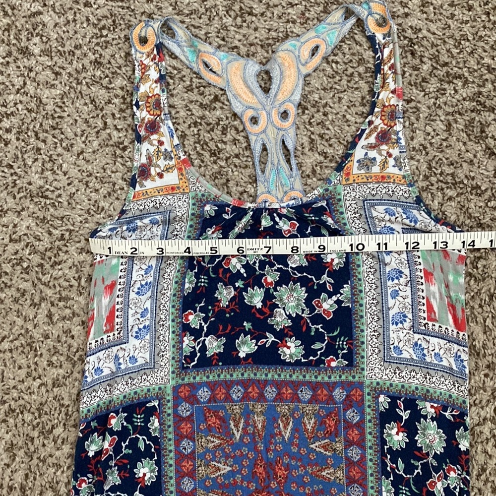 American Rag Embroidered Racerback Boho Tank Top - Picture 7 of 16
